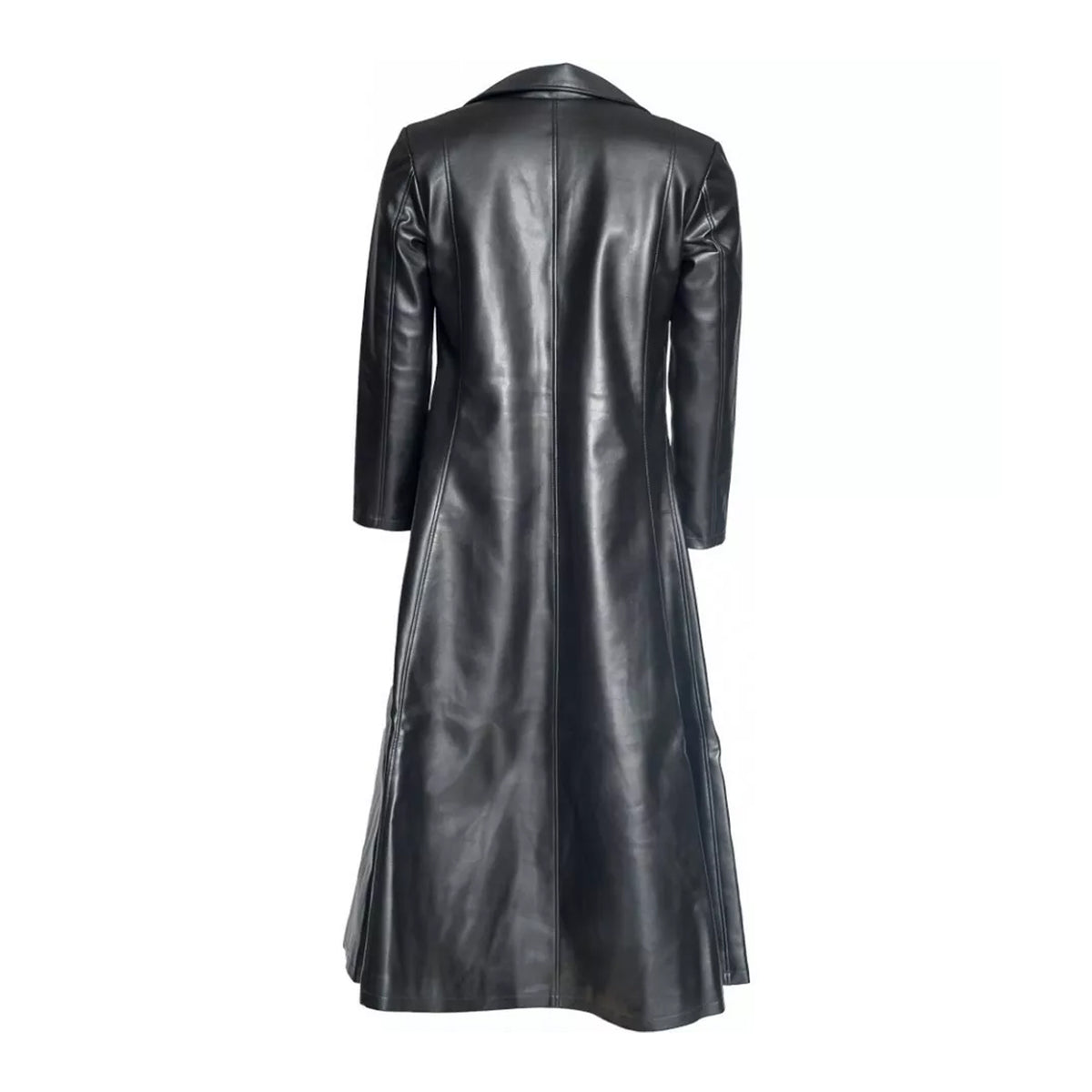 Buttoned Blade Gothic Halloween Genuine Real Leather Coat Men