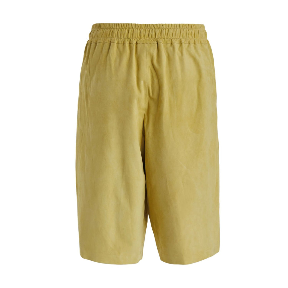Drawstring Waistband Knee Length Suede Summer Shorts For Men