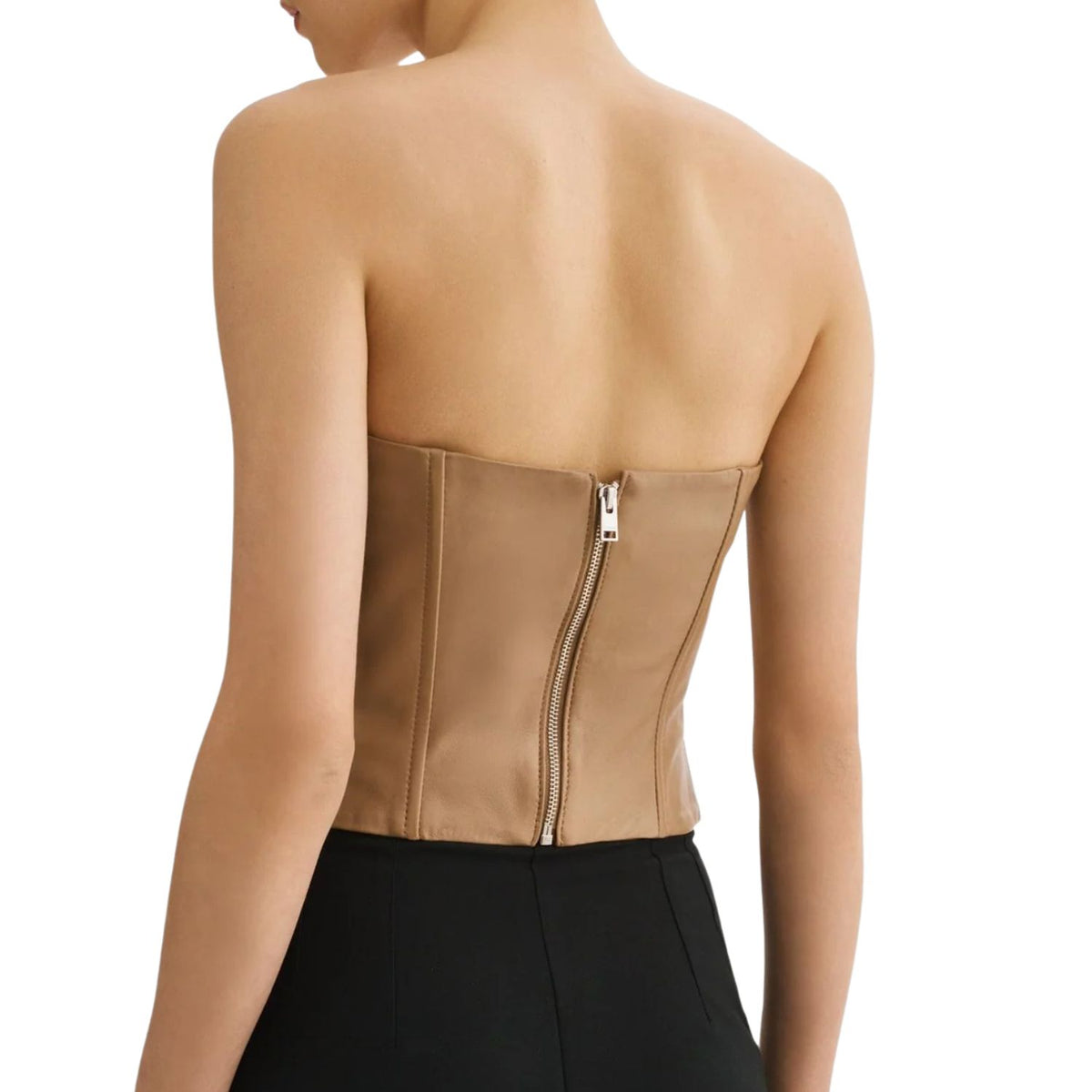 Structured Soft Suede Leather Bustier | HOTLEATHERWORLD