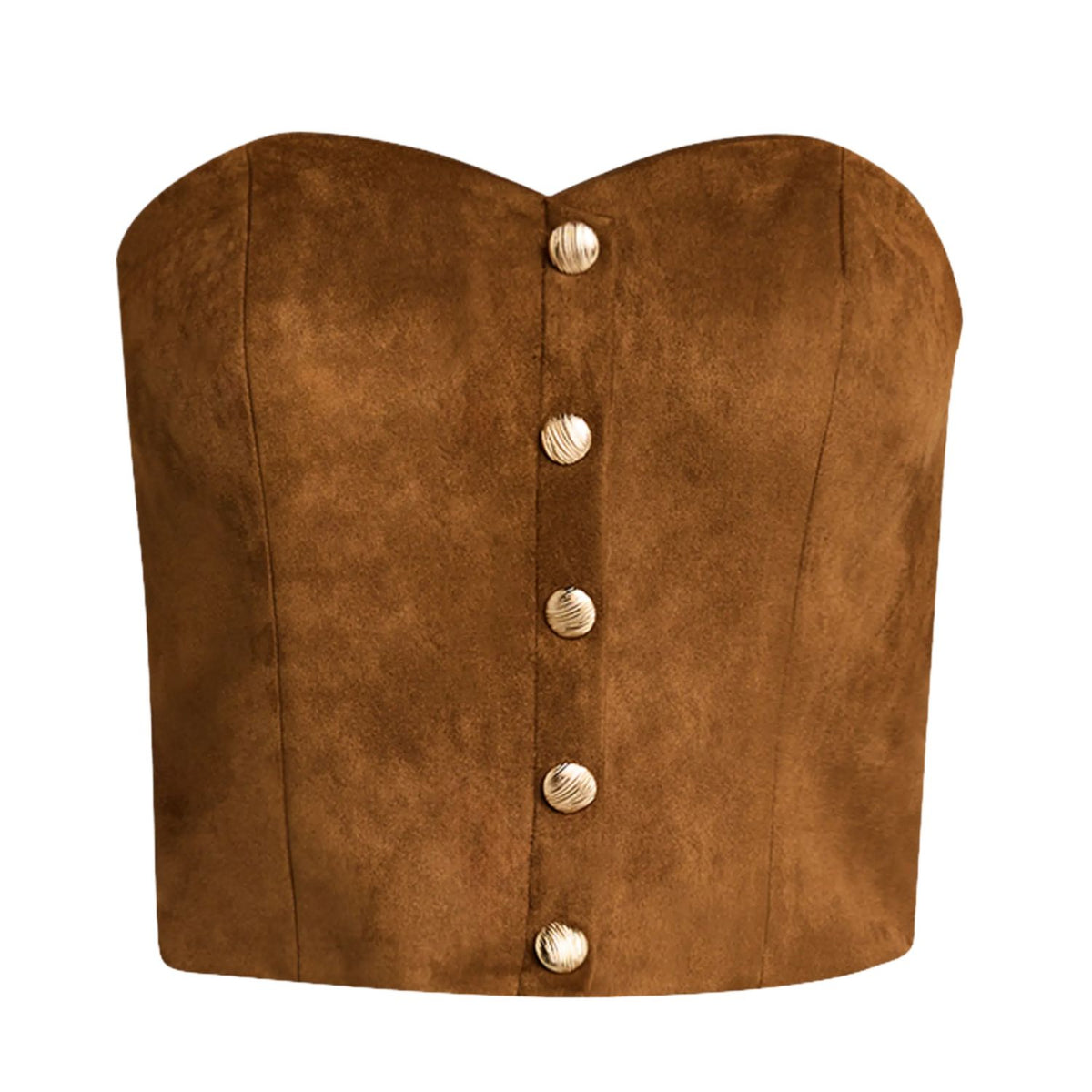 Sweetheart Neck Suede Bustier Top | HOTLEATHERWORLD