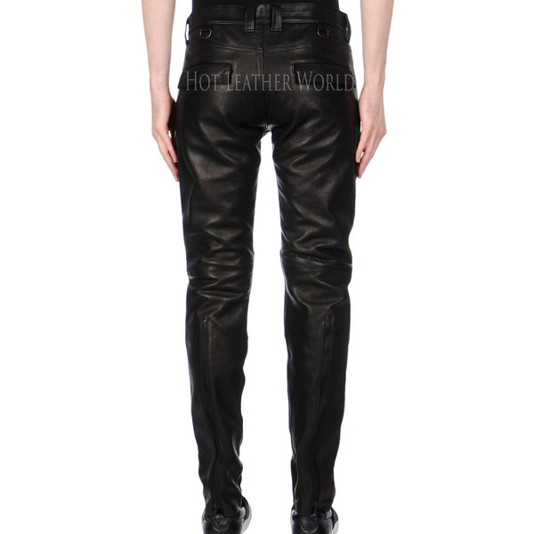 Designer Style Men Leather Pants -  HOTLEATHERWORLD