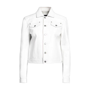 Classic Collar Women Genuine Leather Jacket For Women