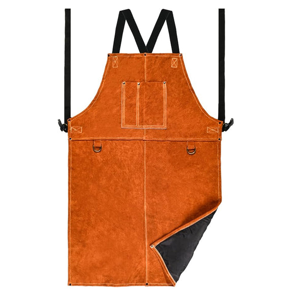 Heat & Flame Resistant Heavy Duty Welding, BBQ Leather Apron