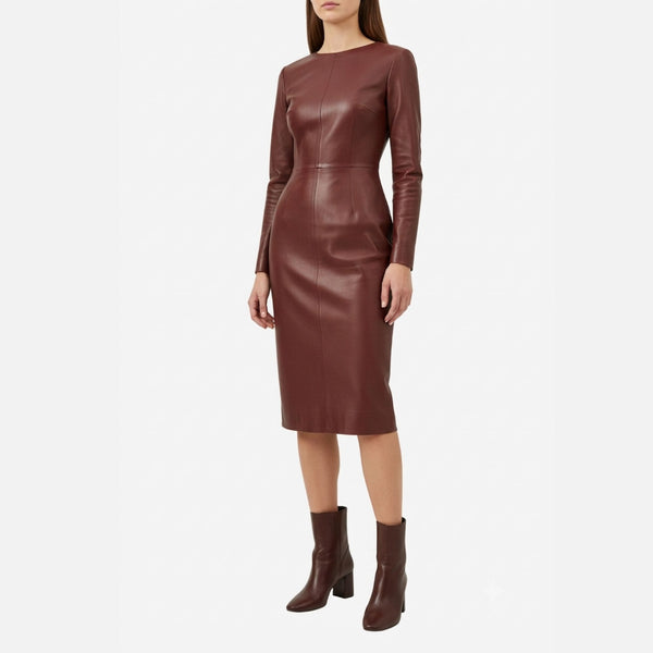 Mahogony Leather Dress