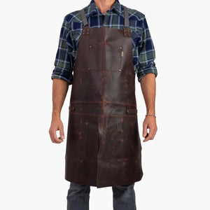 Multitasking Full Grain Genuine Leather Apron For Men