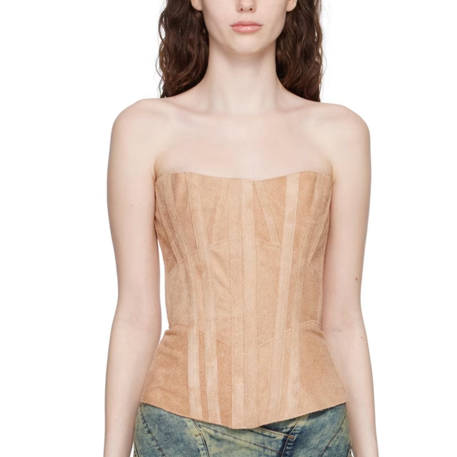Suede Camisole Corset Top | HOTLEATHERWORLD
