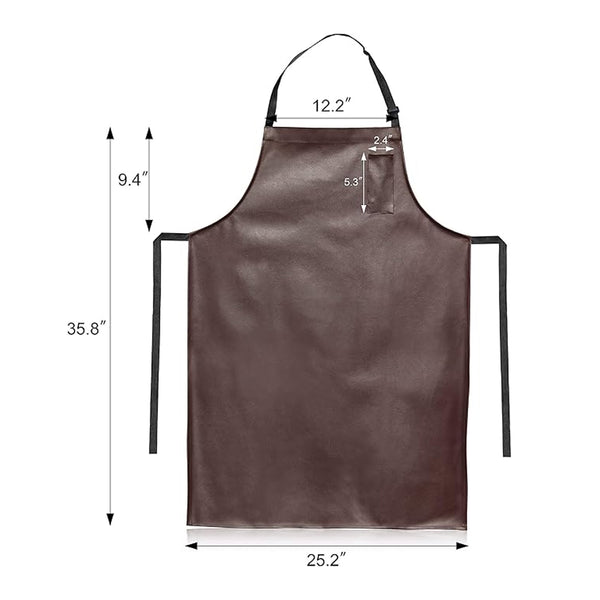 Unisex  Faux Leather Apron Bib