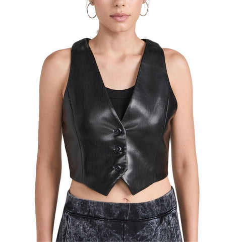 Lightweight Summer Vegan Leather Vest For Women