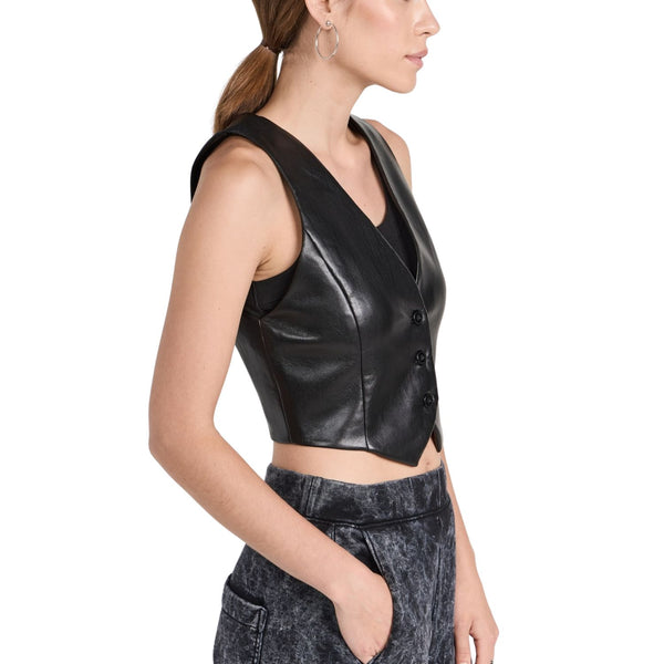 Lightweight Summer Vegan Leather Vest For Women