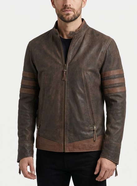 Wolverine Movie Brown Distressed Leather Jacket
