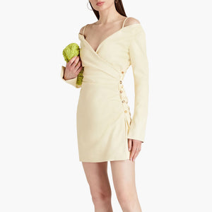 cream leather mini dress Cream Lace Faux Leather Corset Mini Dress