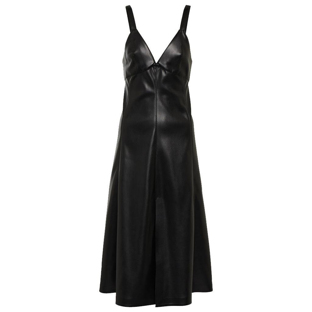 Solid Black A line Women Summer Leather Dress XL / DARK RED Solid Black A line Women Summer Leather Dress XL / DARK RED