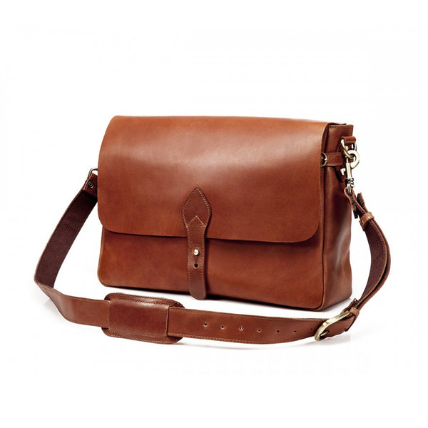 16-Inch Full Grain Leather Shoulder Messenger Bag