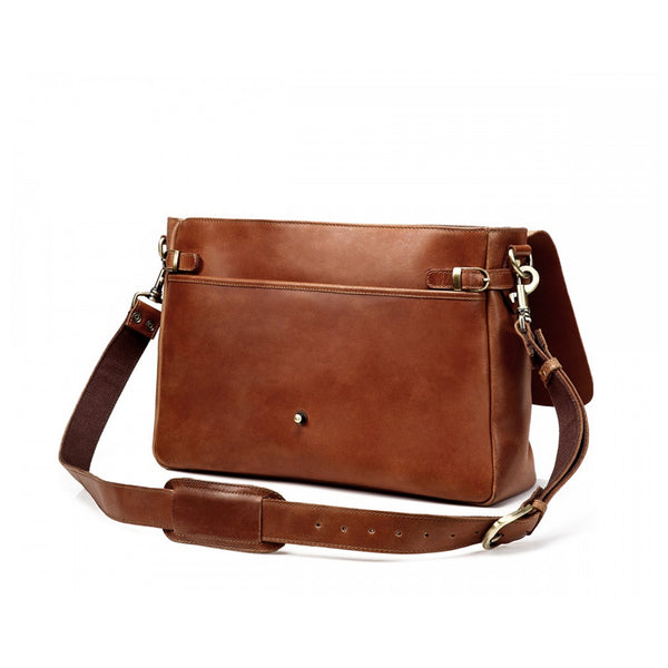 16-Inch Full Grain Leather Shoulder Messenger Bag