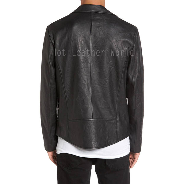 Men Leather Motorcycle Jacket -  HOTLEATHERWORLD