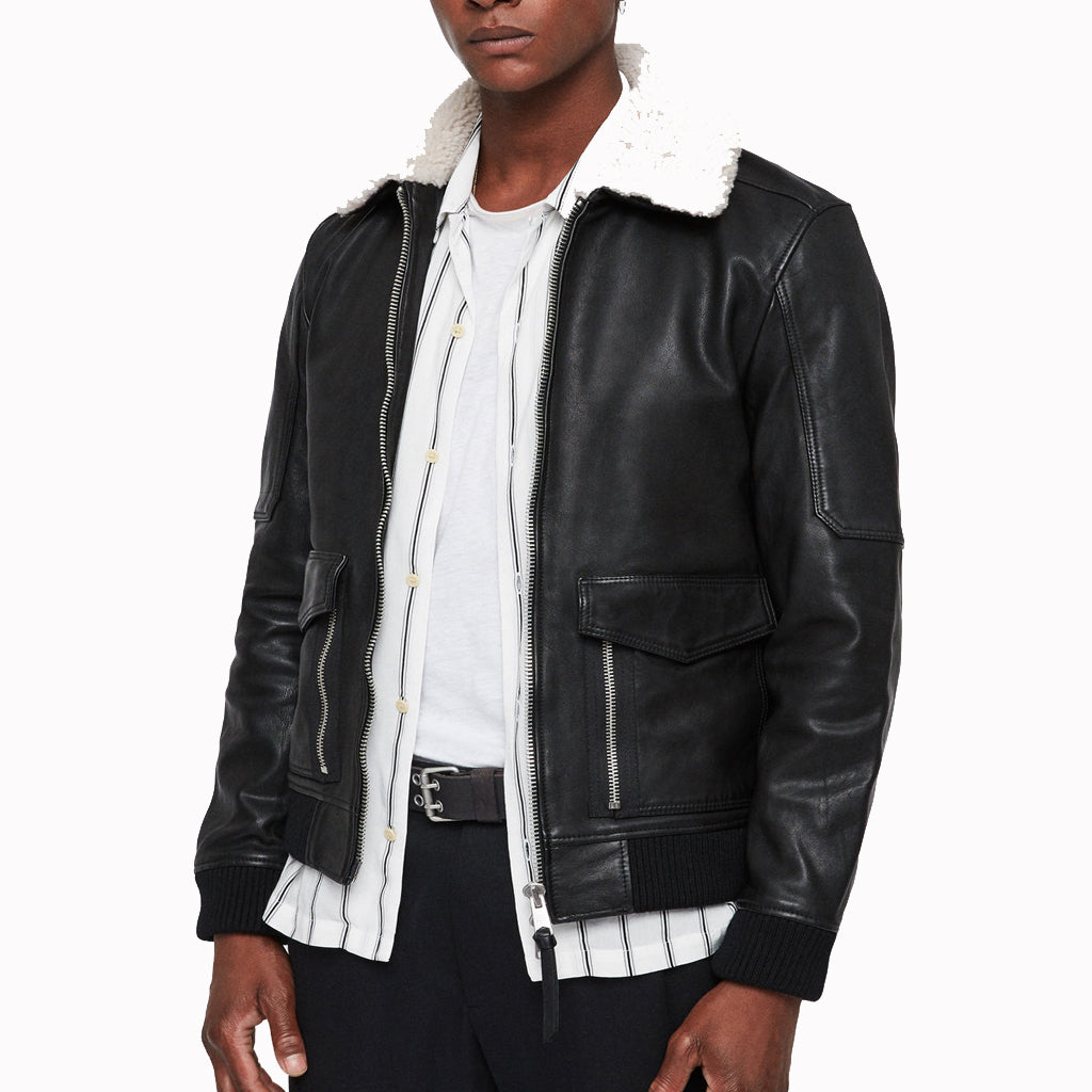 Vintage Style Men Leather Jacket -  HOTLEATHERWORLD