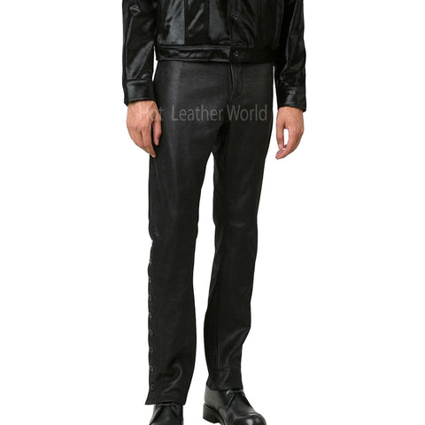 Designer Men Leather Pant -  HOTLEATHERWORLD