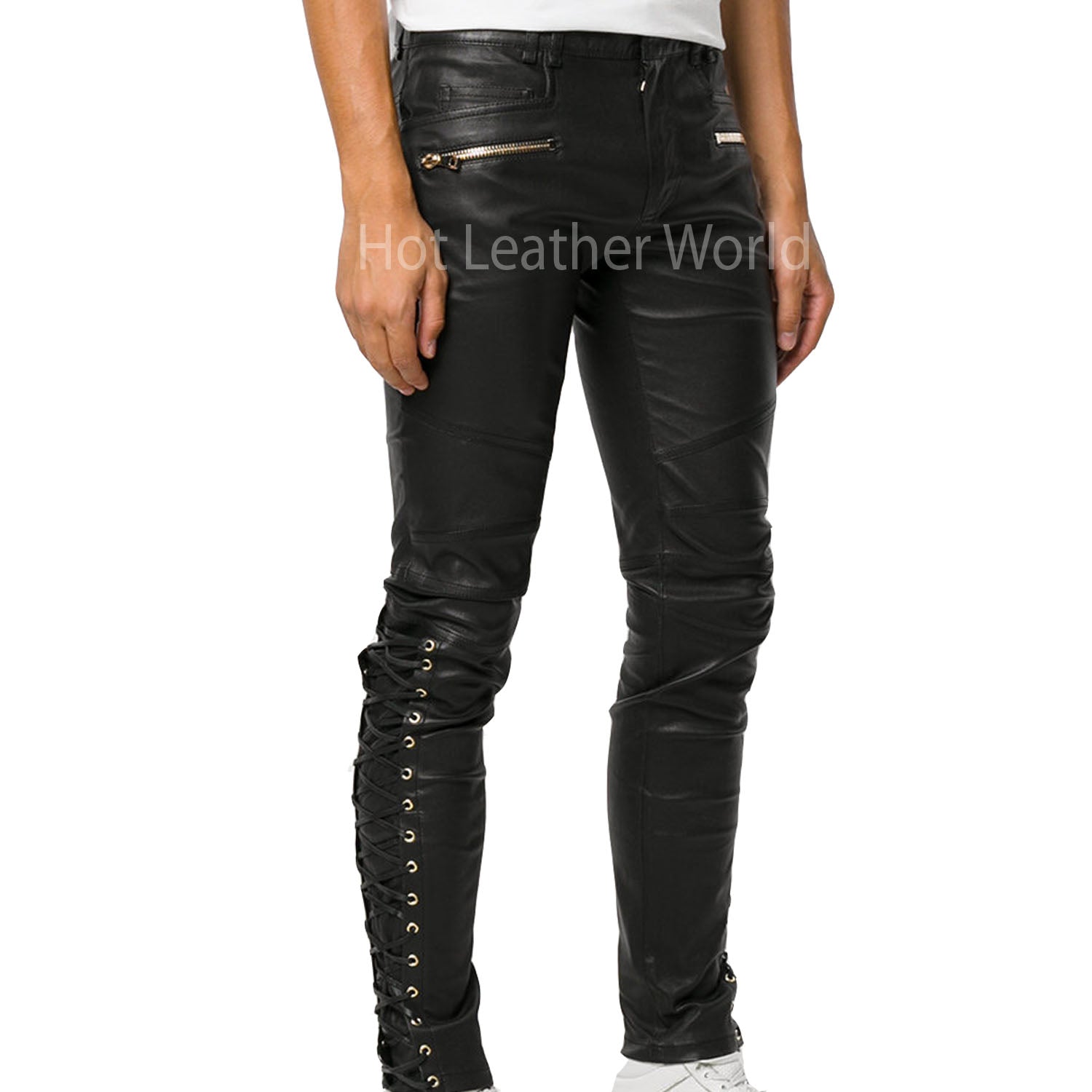 Trendy Men Leather Pant -  HOTLEATHERWORLD