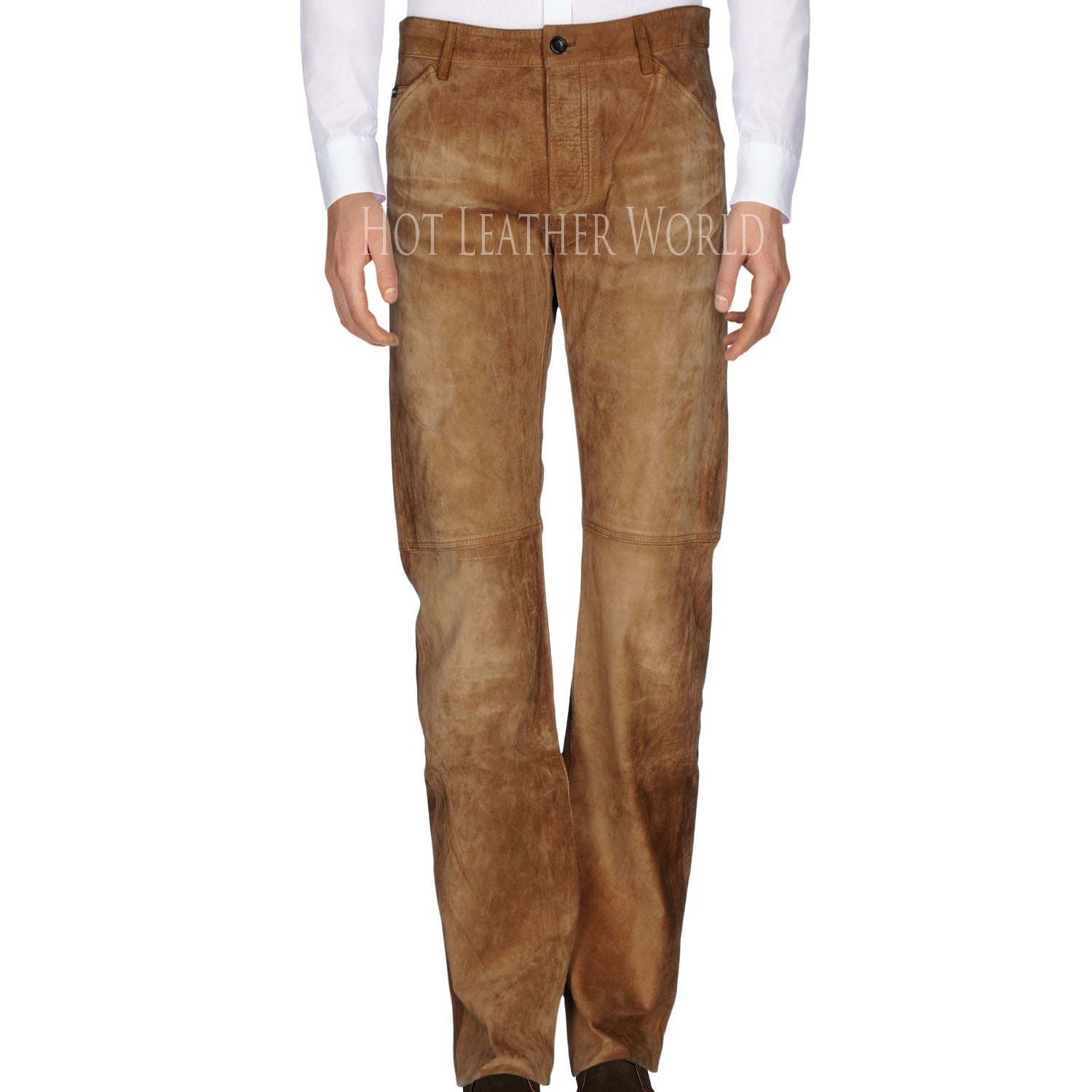 leather dress pants for men Koza Leathers Men's Real Lambskin Leather Pant MP055