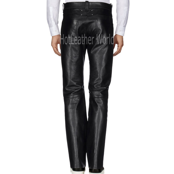 Classic Style Men Leather Pants -  HOTLEATHERWORLD