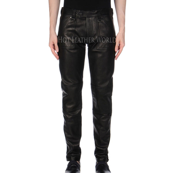 Designer Style Men Leather Pants -  HOTLEATHERWORLD