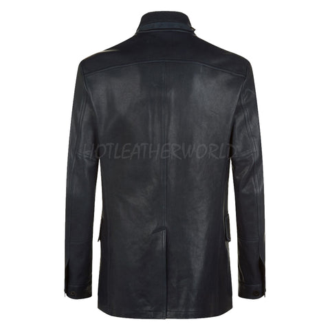 Military Men Leather Jacket -  HOTLEATHERWORLD