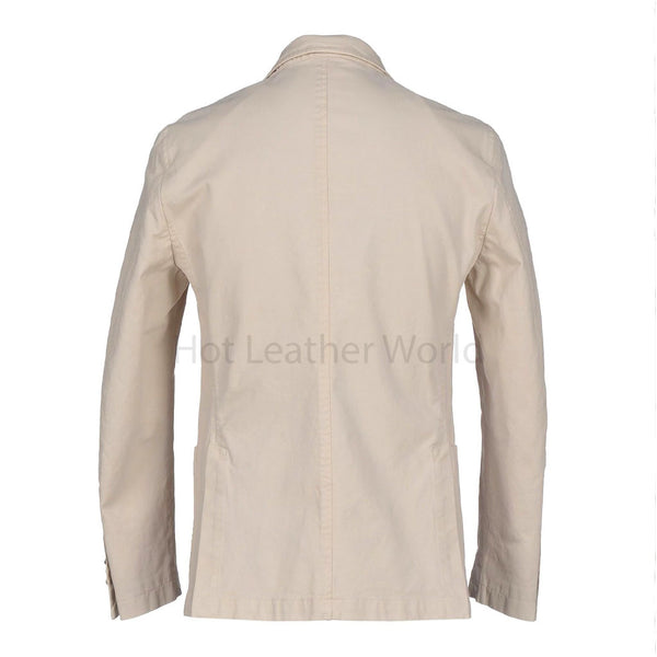 Perfect Beige Multi Pockets Men Genuine Leather Blazer -  HOTLEATHERWORLD
