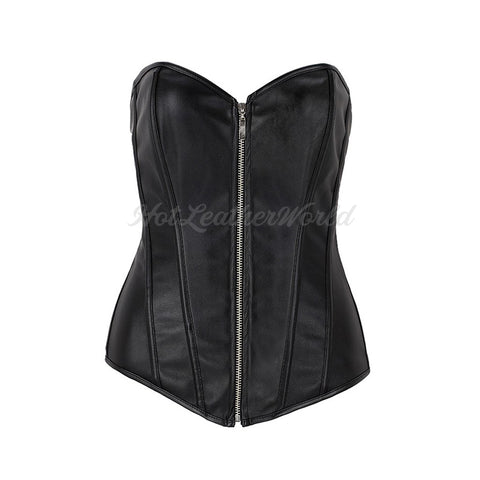 Trendy Faux Leather Women Corset -  HOTLEATHERWORLD