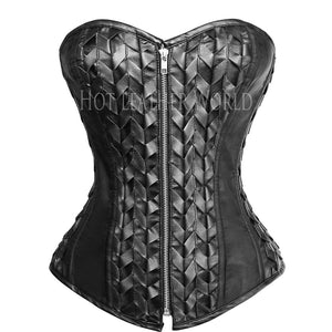 Faux Leather Corset Top -  HOTLEATHERWORLD