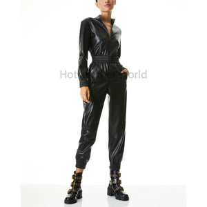 Better In Leather Romper - Womens