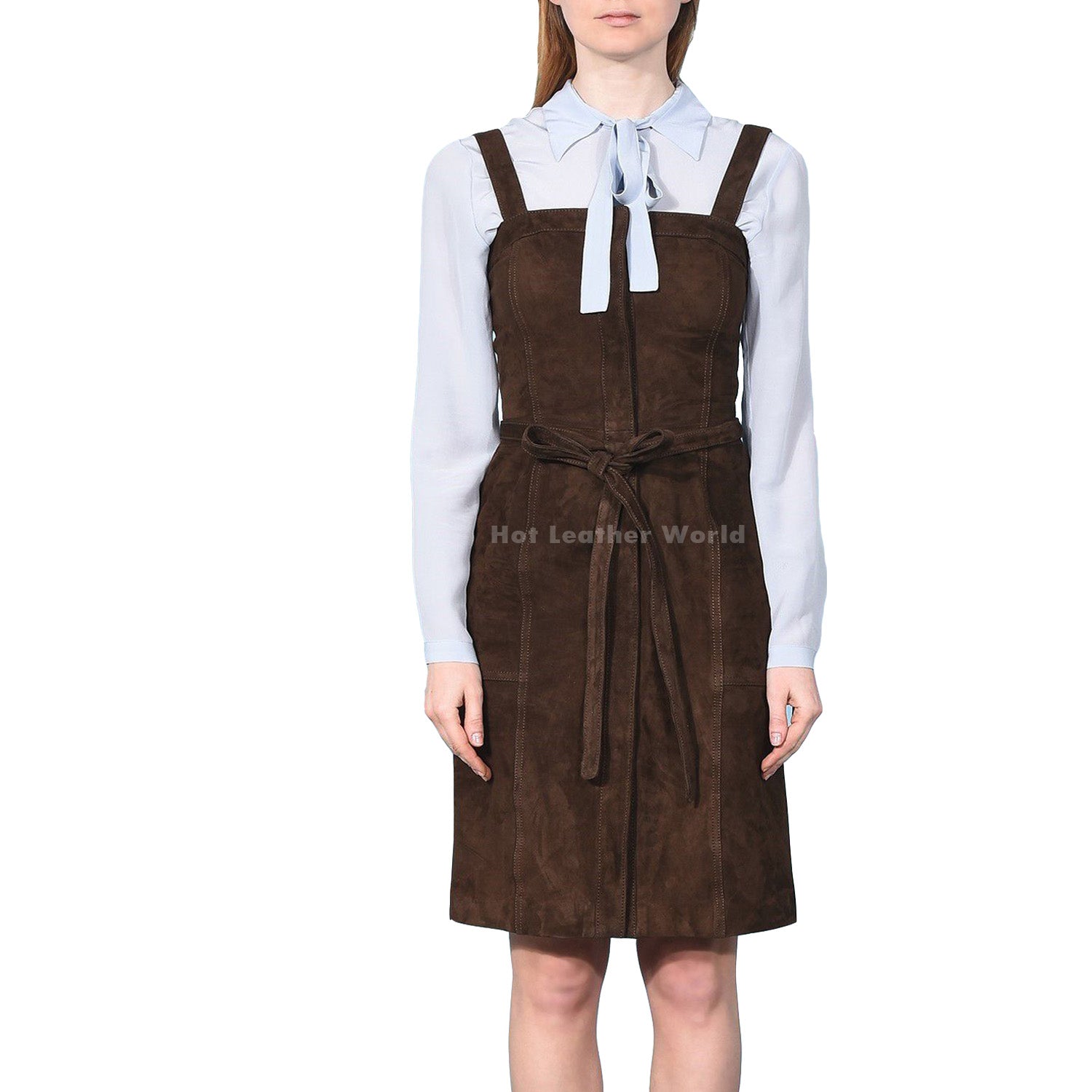 leather suede dress Sleeveless 4 / OLIVE HOT ! Wool Womens 93% polyester 7% elastane MODELLO_8255DSS261 Size:O/S (8-16) Bump/Non-Bump