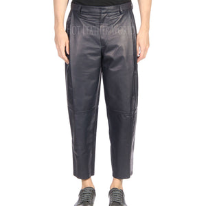 Loose fit Leather Pant For Men -  HOTLEATHERWORLD