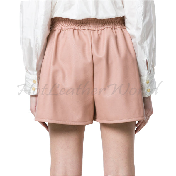 Faux Leather Shorts For Women -  HOTLEATHERWORLD