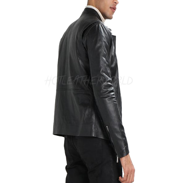 New Style Men Leather Jacket -  HOTLEATHERWORLD