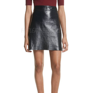 Faux Leather Miniskirt -  HOTLEATHERWORLD