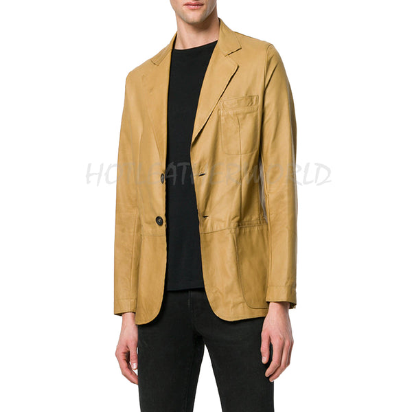Classic Style corporate men Leather blazers -  HOTLEATHERWORLD