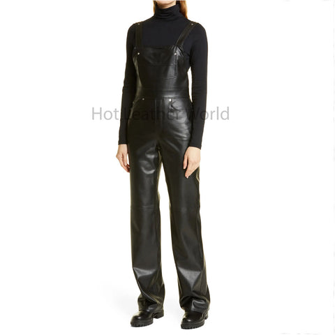 Chic Black Mock Neck Long Sleeves Women Faux Leather Bodysuit