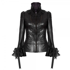 Genuine Leather Victorian Corset Leather Costume Jacket -  HOTLEATHERWORLD