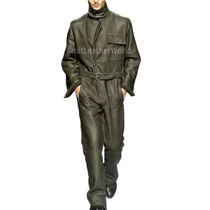 Cool Style Leather Jumpsuit For Men -  HOTLEATHERWORLD