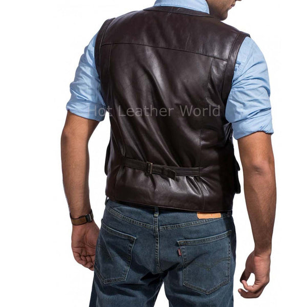 Chriss Pratt Jurassic World Replica Movie Leather Vest -  HOTLEATHERWORLD