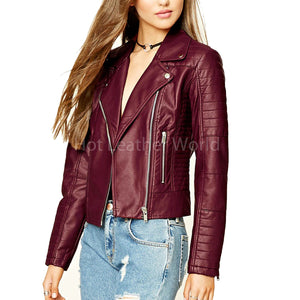 Leather Moto Jacket For Women -  HOTLEATHERWORLD