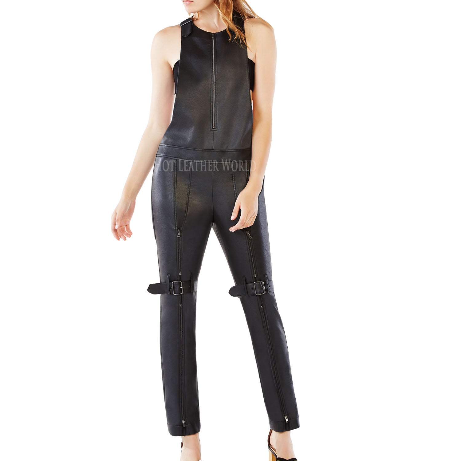 Leather Jumpsuit For Women -  HOTLEATHERWORLD