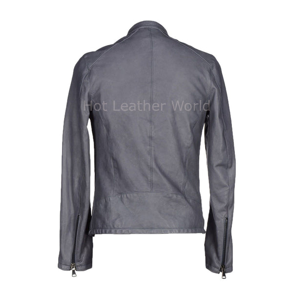 Vintage Style Men Biker Leather Jacket -  HOTLEATHERWORLD