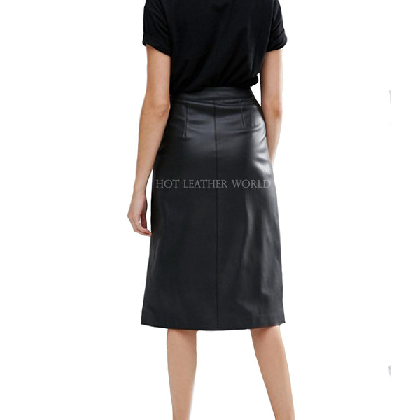 Cool Style Faux Leather Skirt -  HOTLEATHERWORLD