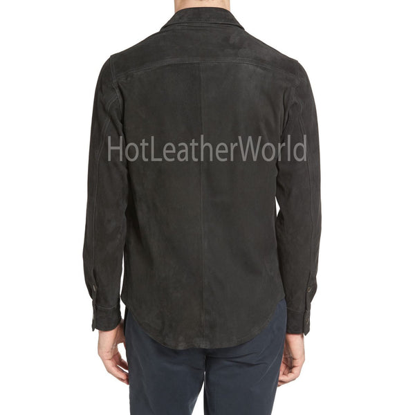 Suede Leather Classic Coat For Men -  HOTLEATHERWORLD