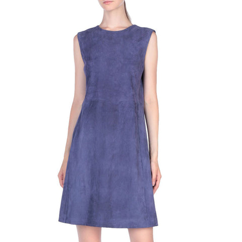 Suede Leather Short Dress -  HOTLEATHERWORLD