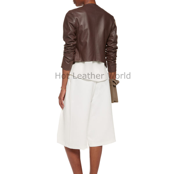 Stylish Women Leather Jacket -  HOTLEATHERWORLD