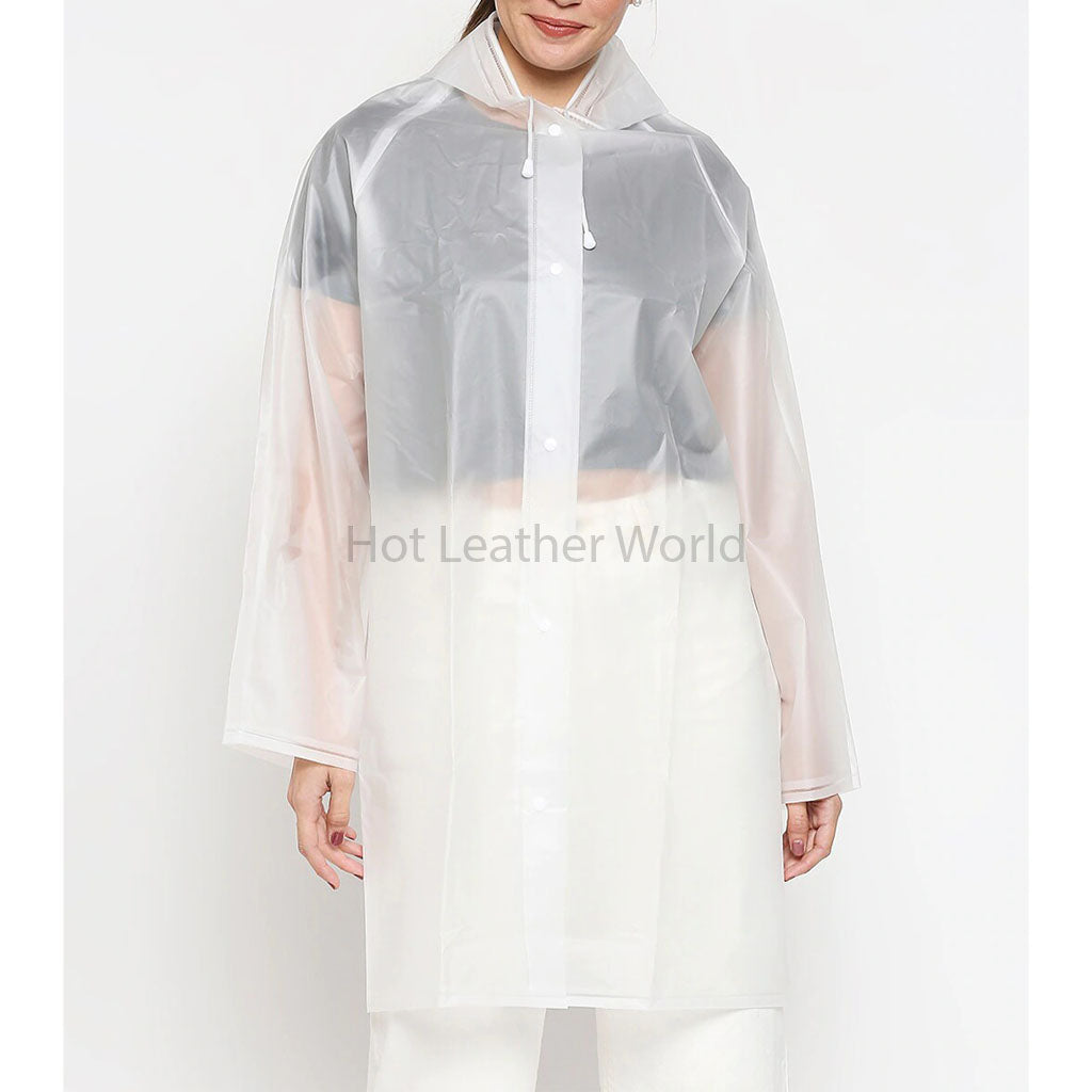 AllExtreme EVA Poncho Raincoat Transparent Hooded Water Resistant Rain  Jacket with Sleeves for Women Men (White) : Amazon.in: Clothing &  Accessories