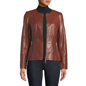 Beautifully Design Women Leather Jacket -  HOTLEATHERWORLD