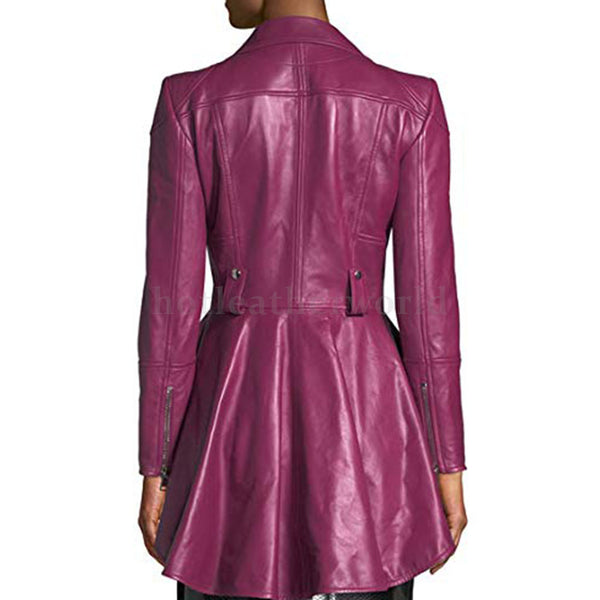 Designer Styled Peplum Women Leather Jacket -  HOTLEATHERWORLD